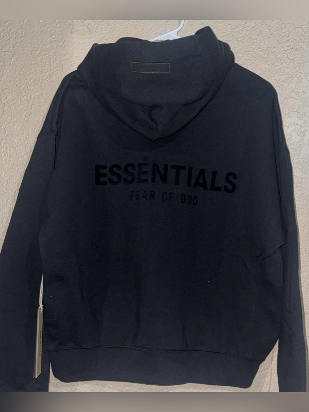 Essentials Fear of God Crewneck Hoodie in Black